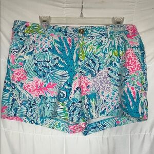 Lilly Pulitzer Callahan Sink or Swim Knit Shorts size 14
